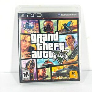 Sony PS3 Grand Theft Auto V GTA 5 Complete Disc Case & Manual
